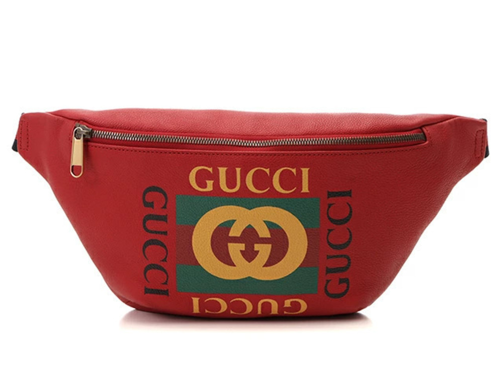 Gucci Body Crossbody Waist Bag Red Calfskin